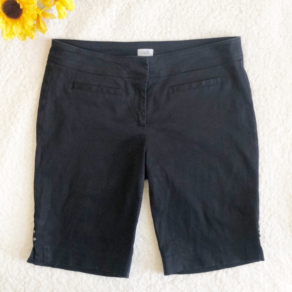 Cache Bermuda Black Shorts Sz 8